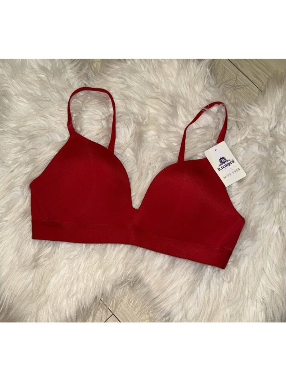 b.tempt'd Wacoal 956227 Opening Act Wire Free T-Shirt Bra Lined 34B Red New